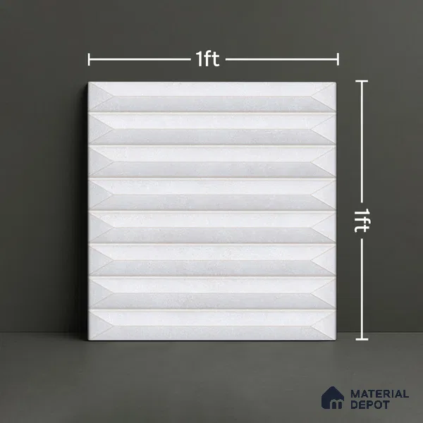 Faux Subway  Tile TL 07241 D Crayon 1012 1 ft x 1 ft Ceramic Glossy Finish - 9 mm  | 2 mm Spacer is Mandatory | Please Expect a Slight Variation of Pattern (Sample)